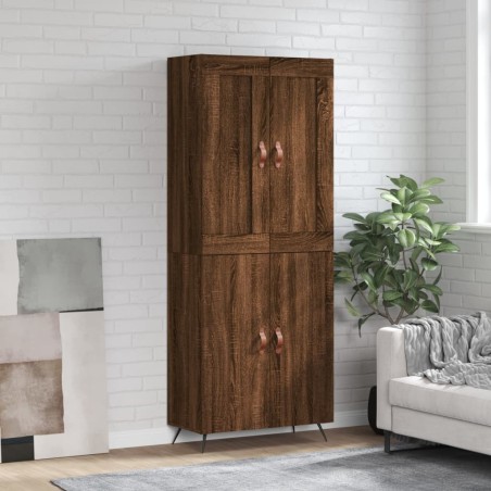 vidaXL Highboard Braun Eichen-Optik 69,5x34x180 cm Holzwerkstoff