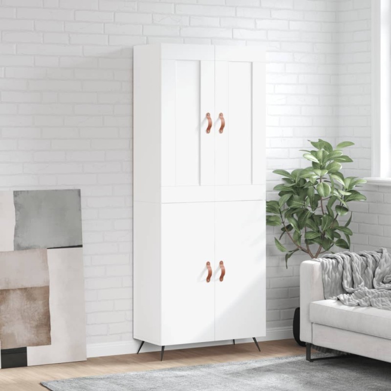 vidaXL Highboard Weiß 69,5x34x180 cm Holzwerkstoff vidaXL Highboard Weiß 69,5x34x180 cm Holzwerkstoff