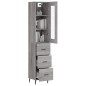 vidaXL Highboard Grau Sonoma 34,5x34x180 cm Holzwerkstoff vidaXL Highboard Grau Sonoma 34,5x34x180 cm Holzwerkstoff