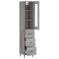 vidaXL Highboard Grau Sonoma 34,5x34x180 cm Holzwerkstoff vidaXL Highboard Grau Sonoma 34,5x34x180 cm Holzwerkstoff