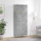 vidaXL Highboard Betongrau 69,5x34x180 cm Holzwerkstoff vidaXL Highboard Betongrau 69,5x34x180 cm Holzwerkstoff