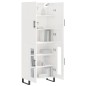 vidaXL Highboard Hochglanz-Weiß 69,5x34x180 cm Holzwerkstoff vidaXL Highboard Hochglanz-Weiß 69,5x34x180 cm Holzwerkstoff