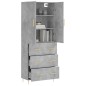 vidaXL Highboard Betongrau 69,5x34x180 cm Holzwerkstoff vidaXL Highboard Betongrau 69,5x34x180 cm Holzwerkstoff