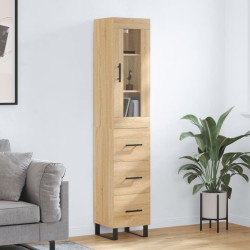 vidaXL Highboard Sonoma-Eiche 34,5x34x180 cm Holzwerkstoff