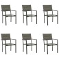 vidaXL 7-tlg. Garten-Essgruppe Schwarz Stahl und Textilene vidaXL 7-tlg. Garten-Essgruppe Schwarz Stahl und Textilene