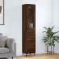 vidaXL Highboard Braun Eichen-Optik 34,5x34x180 cm Holzwerkstoff vidaXL Highboard Braun Eichen-Optik 34,5x34x180 cm Holzwerkstoff
