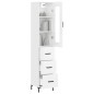 vidaXL Highboard Hochglanz-Weiß 34,5x34x180 cm Holzwerkstoff vidaXL Highboard Hochglanz-Weiß 34,5x34x180 cm Holzwerkstoff