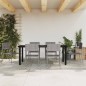 vidaXL 7-tlg. Garten-Essgruppe Grau und Schwarz Poly Rattan und Stahl vidaXL 7-tlg. Garten-Essgruppe Grau und Schwarz Poly Rattan und Stahl