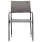 vidaXL 7-tlg. Garten-Essgruppe Grau und Schwarz Poly Rattan und Stahl vidaXL 7-tlg. Garten-Essgruppe Grau und Schwarz Poly Rattan und Stahl