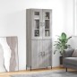 vidaXL Highboard Grau Sonoma 69,5x34x180 cm Holzwerkstoff vidaXL Highboard Grau Sonoma 69,5x34x180 cm Holzwerkstoff