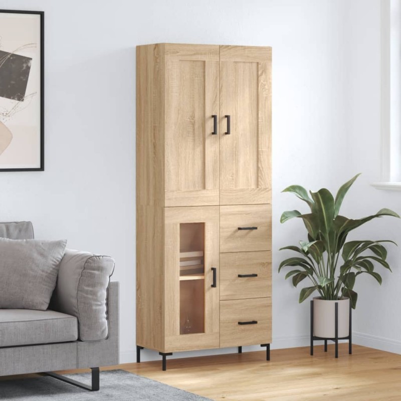 vidaXL Highboard Sonoma-Eiche 69,5x34x180 cm Holzwerkstoff vidaXL Highboard Sonoma-Eiche 69,5x34x180 cm Holzwerkstoff
