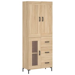vidaXL Highboard Sonoma-Eiche 69,5x34x180 cm Holzwerkstoff