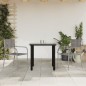 vidaXL 3-tlg. Garten-Essgruppe Grau und Schwarz Poly Rattan und Stahl vidaXL 3-tlg. Garten-Essgruppe Grau und Schwarz Poly Rattan und Stahl
