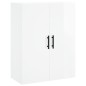 vidaXL Highboard Hochglanz-Weiß 69,5x34x180 cm Holzwerkstoff vidaXL Highboard Hochglanz-Weiß 69,5x34x180 cm Holzwerkstoff