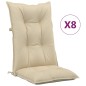 vidaXL Gartenstühle mit Auflagen 8 Stk. Massivholz Teak vidaXL Gartenstühle mit Auflagen 8 Stk. Massivholz Teak
