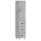 vidaXL Highboard Betongrau 34,5x34x180 cm Holzwerkstoff vidaXL Highboard Betongrau 34,5x34x180 cm Holzwerkstoff