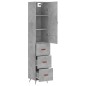 vidaXL Highboard Betongrau 34,5x34x180 cm Holzwerkstoff vidaXL Highboard Betongrau 34,5x34x180 cm Holzwerkstoff