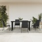 vidaXL 5-tlg. Garten-Essgruppe Schwarz Stahl und Textilene vidaXL 5-tlg. Garten-Essgruppe Schwarz Stahl und Textilene