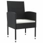 vidaXL 5-tlg. Garten-Essgruppe Schwarz Poly Rattan und Stahl vidaXL 5-tlg. Garten-Essgruppe Schwarz Poly Rattan und Stahl