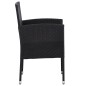 vidaXL 5-tlg. Garten-Essgruppe Schwarz Poly Rattan und Stahl vidaXL 5-tlg. Garten-Essgruppe Schwarz Poly Rattan und Stahl