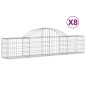 vidaXL Gabionen mit Hochbogen 8 Stk. 200x30x40/60 cm Verzinktes Eisen vidaXL Gabionen mit Hochbogen 8 Stk. 200x30x40/60 cm Verzinktes Eisen