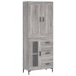 vidaXL Highboard Grau Sonoma 69,5x34x180 cm Holzwerkstoff vidaXL Highboard Grau Sonoma 69,5x34x180 cm Holzwerkstoff