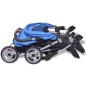 Zwillingskinderwagen Stahl Blau und Schwarz Zwillingskinderwagen Stahl Blau und Schwarz