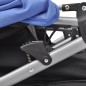 Zwillingskinderwagen Stahl Blau und Schwarz Zwillingskinderwagen Stahl Blau und Schwarz