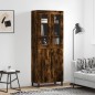 vidaXL Highboard Räuchereiche 69,5x34x180 cm Holzwerkstoff vidaXL Highboard Räuchereiche 69,5x34x180 cm Holzwerkstoff