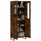 vidaXL Highboard Räuchereiche 69,5x34x180 cm Holzwerkstoff vidaXL Highboard Räuchereiche 69,5x34x180 cm Holzwerkstoff