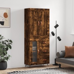 vidaXL Highboard Räuchereiche 69,5x34x180 cm Holzwerkstoff