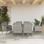 vidaXL 7-tlg. Garten-Essgruppe Grau und Schwarz Poly Rattan und Stahl vidaXL 7-tlg. Garten-Essgruppe Grau und Schwarz Poly Rattan und Stahl