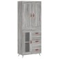vidaXL Highboard Grau Sonoma 69,5x34x180 cm Holzwerkstoff vidaXL Highboard Grau Sonoma 69,5x34x180 cm Holzwerkstoff