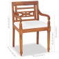 vidaXL 4-tlg. Garten-Lounge-Set mit Auflagen Massivholz Teak vidaXL 4-tlg. Garten-Lounge-Set mit Auflagen Massivholz Teak
