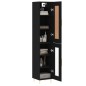 vidaXL Highboard Schwarz 34,5x34x180 cm Holzwerkstoff vidaXL Highboard Schwarz 34,5x34x180 cm Holzwerkstoff