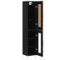 vidaXL Highboard Schwarz 34,5x34x180 cm Holzwerkstoff vidaXL Highboard Schwarz 34,5x34x180 cm Holzwerkstoff