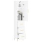 vidaXL Highboard Hochglanz-Weiß 34,5x34x180 cm Holzwerkstoff vidaXL Highboard Hochglanz-Weiß 34,5x34x180 cm Holzwerkstoff