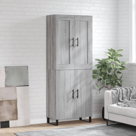 vidaXL Highboard Grau Sonoma 69,5x34x180 cm Holzwerkstoff