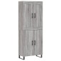 vidaXL Highboard Grau Sonoma 69,5x34x180 cm Holzwerkstoff vidaXL Highboard Grau Sonoma 69,5x34x180 cm Holzwerkstoff