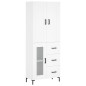 vidaXL Highboard Weiß 69,5x34x180 cm Holzwerkstoff vidaXL Highboard Weiß 69,5x34x180 cm Holzwerkstoff