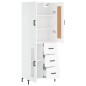 vidaXL Highboard Weiß 69,5x34x180 cm Holzwerkstoff vidaXL Highboard Weiß 69,5x34x180 cm Holzwerkstoff