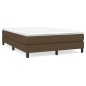 vidaXL Boxspringbett mit Matratze Dunkelbraun 140x190 cm Stoff vidaXL Boxspringbett mit Matratze Dunkelbraun 140x190 cm Stoff