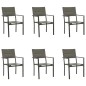 vidaXL 7-tlg. Garten-Essgruppe Schwarz Stahl und Textilene vidaXL 7-tlg. Garten-Essgruppe Schwarz Stahl und Textilene