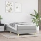 vidaXL Boxspringbett mit Matratze Hellgrau 100x200 cm Stoff vidaXL Boxspringbett mit Matratze Hellgrau 100x200 cm Stoff