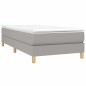 vidaXL Boxspringbett mit Matratze Hellgrau 100x200 cm Stoff vidaXL Boxspringbett mit Matratze Hellgrau 100x200 cm Stoff