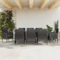 vidaXL 9-tlg. Garten-Essgruppe Schwarz Poly Rattan und Stahl vidaXL 9-tlg. Garten-Essgruppe Schwarz Poly Rattan und Stahl