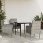 vidaXL 5-tlg. Garten-Essgruppe Grau und Schwarz Poly Rattan und Stahl vidaXL 5-tlg. Garten-Essgruppe Grau und Schwarz Poly Rattan und Stahl