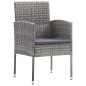 vidaXL 5-tlg. Garten-Essgruppe Grau und Schwarz Poly Rattan und Stahl vidaXL 5-tlg. Garten-Essgruppe Grau und Schwarz Poly Rattan und Stahl