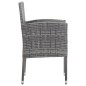 vidaXL 5-tlg. Garten-Essgruppe Grau und Schwarz Poly Rattan und Stahl vidaXL 5-tlg. Garten-Essgruppe Grau und Schwarz Poly Rattan und Stahl