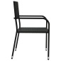 vidaXL 5-tlg. Garten-Essgruppe Schwarz Poly Rattan und Stahl vidaXL 5-tlg. Garten-Essgruppe Schwarz Poly Rattan und Stahl